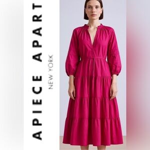 Apiece Apart Dress XS Trinidad Maxi Dress NWT Confetti Pink  $495